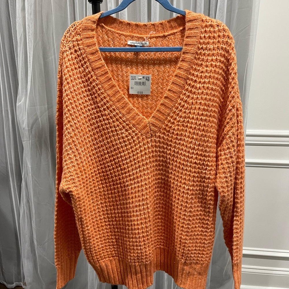 American Eagle V Neck Oversized Sweater NWT